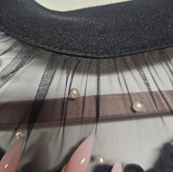 Girls black With Pearl Romper Jumpsuit - Black 11-12 - Picture 3 of 4